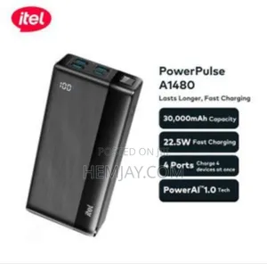 Itel Power-Pulse 30000mah Power Bank. "Charge iPhone Up to 8x"