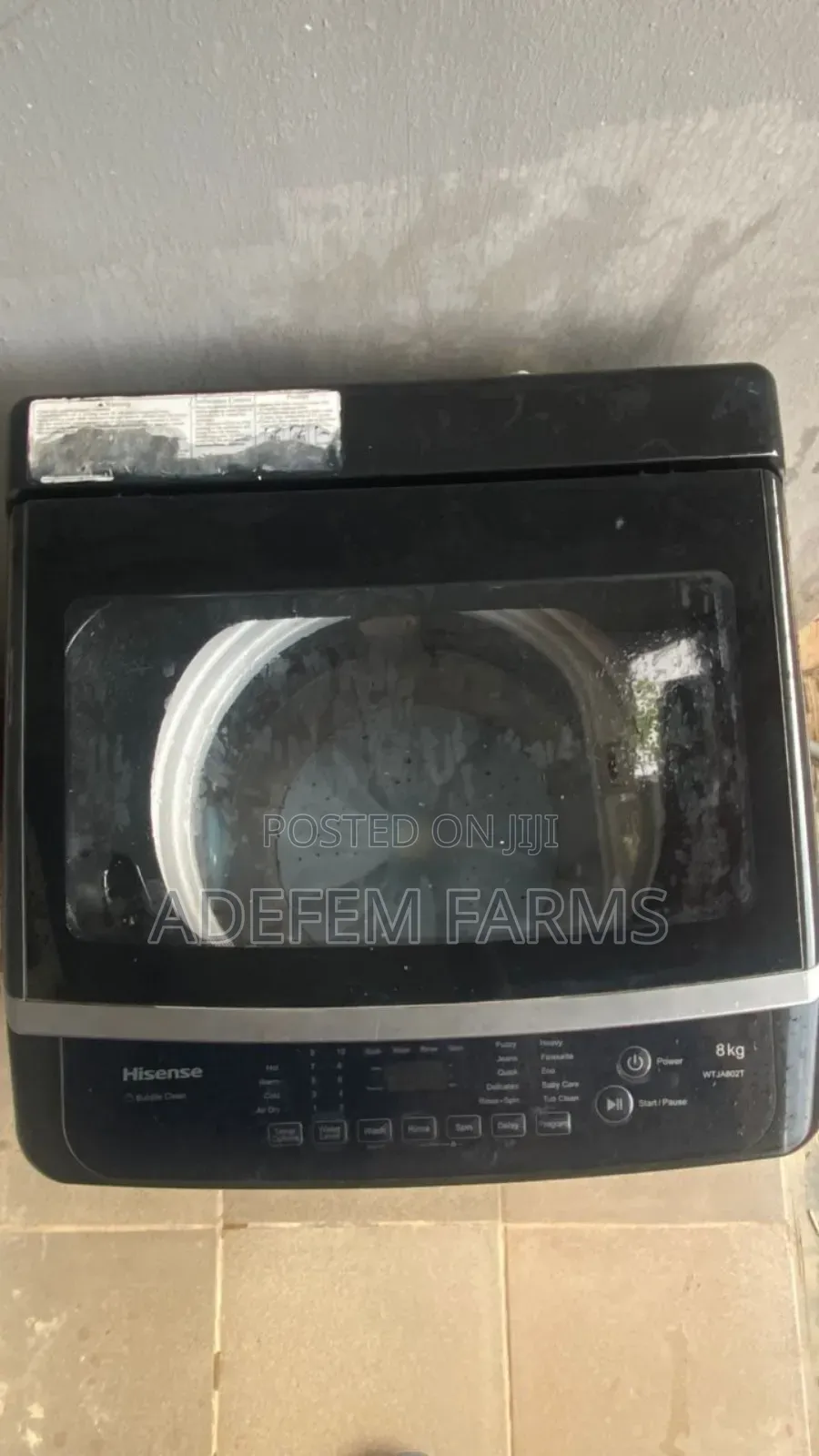 Hisense 8kg Top Loader Automatic Washing Machine Wtja802t for sale ...