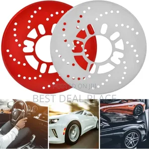 Sport Brake Disc Cover – Stylish Car Wheel Upgrade 2pcs Set Silver