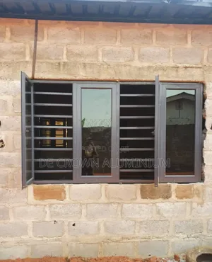 4 Panel Aluminium Casement Windows With Burglary Proof Net – Wide