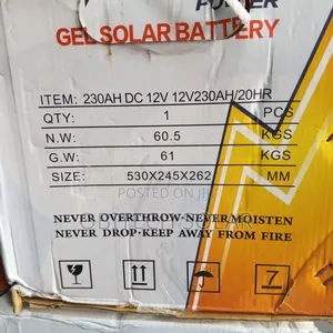 230ah Maximum Power Dry Battery
