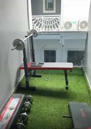 Complete Home Gym Set – Bench Press + 50kg Dumbbell Barbell Combo