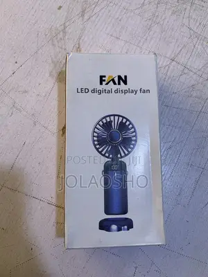 Portable Hand Held Fan Foldable Desk Fan With Led Display