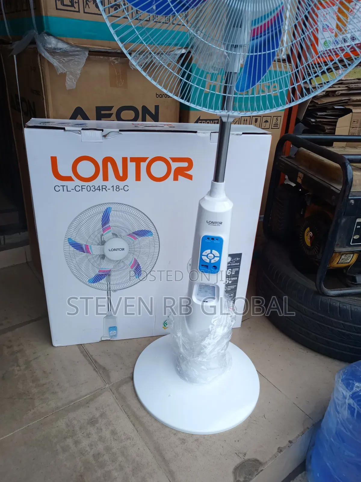 Lontor 18” Rechargeable Standing Fan | CTL-Cf034r-18-C