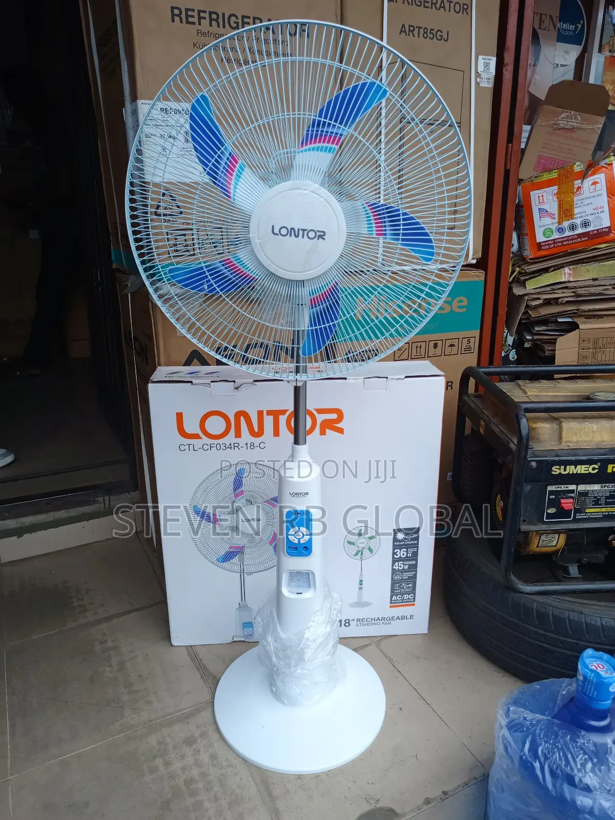Lontor 18” Rechargeable Standing Fan | CTL-Cf034r-18-C