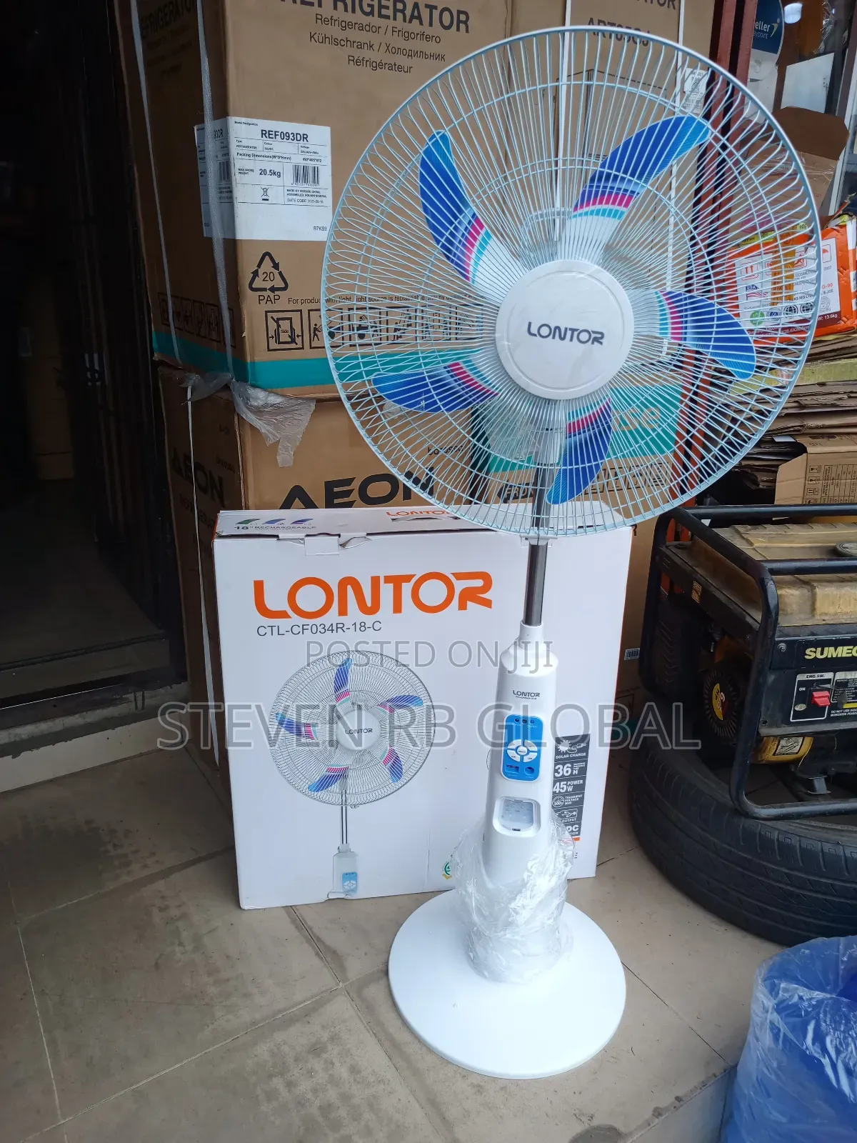 Lontor 18” Rechargeable Standing Fan | CTL-Cf034r-18-C