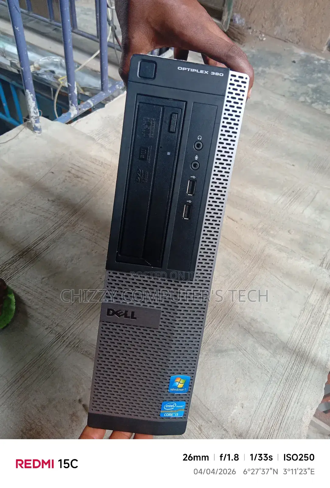 Desktop Computer Dell OptiPlex 390 4GB Intel Core i3 HDD 500GB