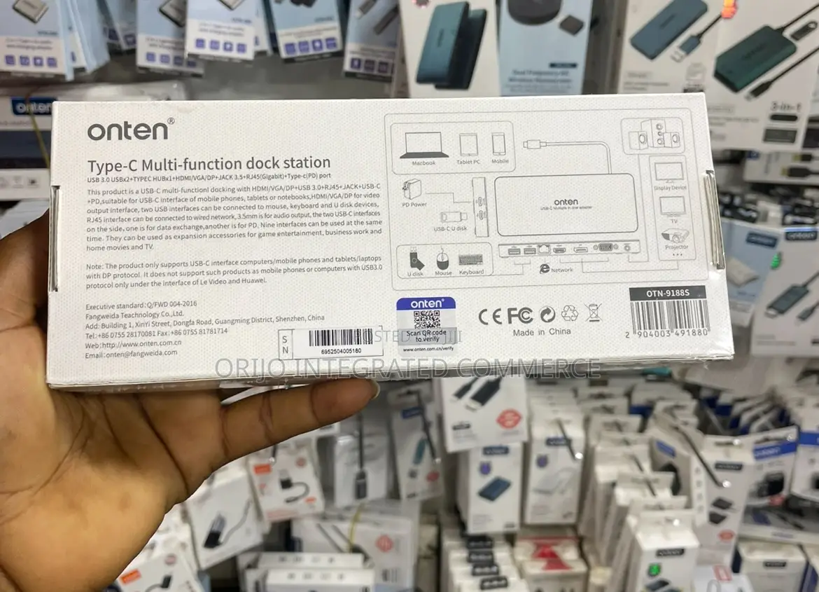9-in-1 Type-C Multi-Function Dock Station Otn-9188s