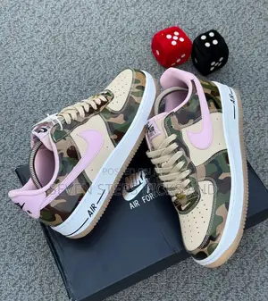Original Quality Nike Airforce 1 Camo/Pink Luxury Sneakers