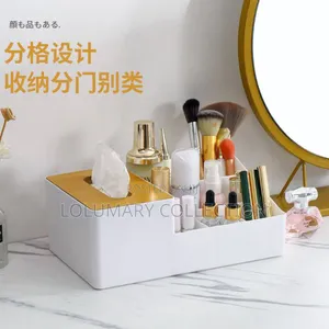Makeup Jewelry Organizer Rack With Built-in Tissue Holder