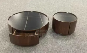 2 in 1 Imported Wooden Center Table + Side Table