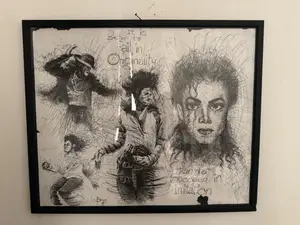 Micheal Jackson Pencil Art Frame