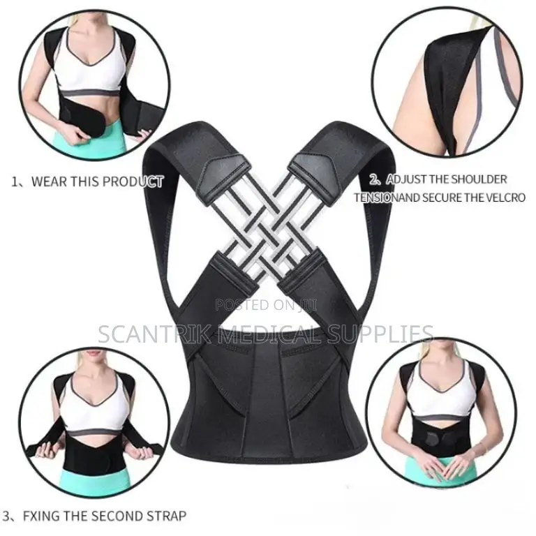 Heavy-Duty Adjustable Back Posture Support for Long-Term Use