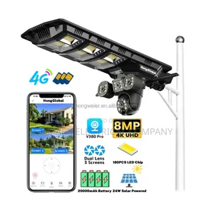 High Quality Vision 3 Lens Camera Outdoor With Solar Street Light2000w