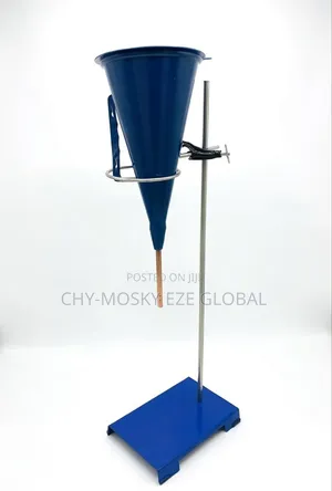 Marsh Cone Funnel With Stand and Measuring Cylinder