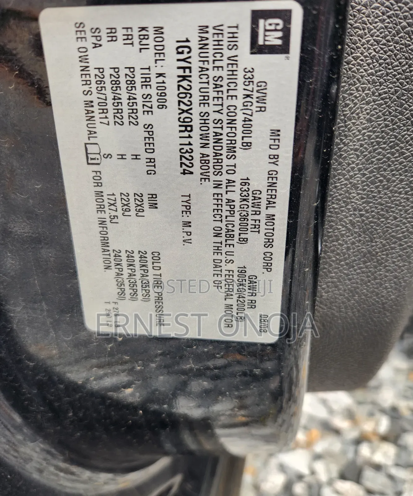 Cadillac Escalade 2009 Black