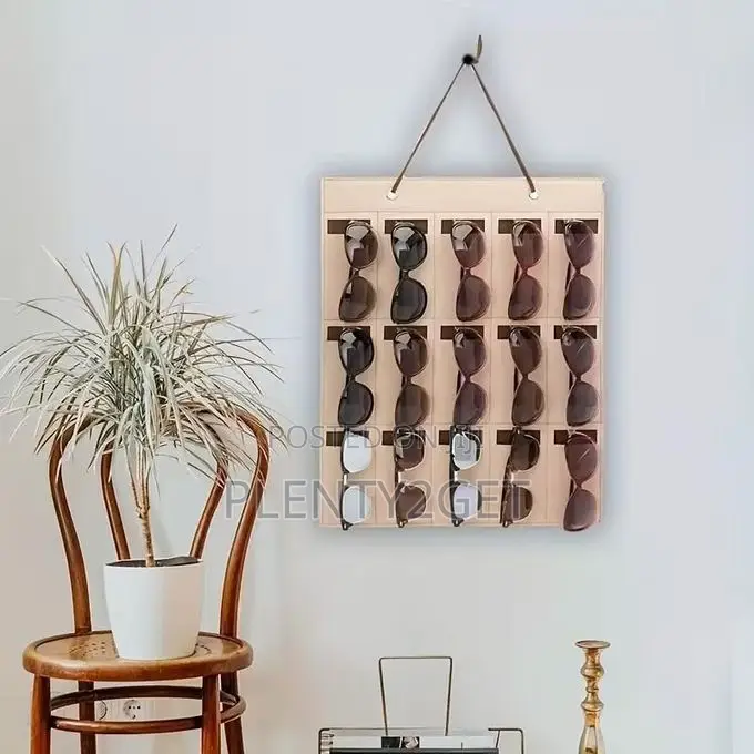 1pc Sunglasses Storage Organizer, Wall Mounted Felt Glasses Storage