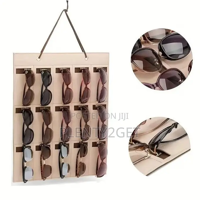 1pc Sunglasses Storage Organizer, Wall Mounted Felt Glasses Storage