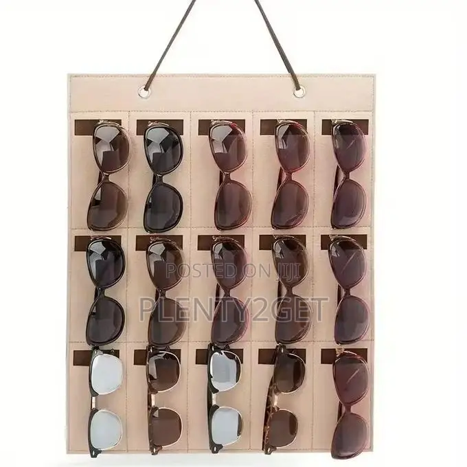 1pc Sunglasses Storage Organizer, Wall Mounted Felt Glasses Storage