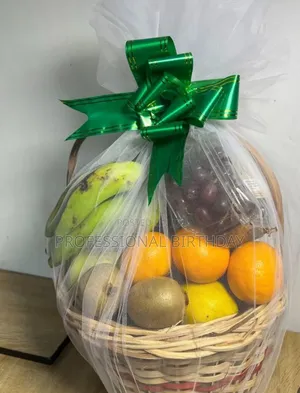 Fruit Basket Hamper and Roses Bouquet