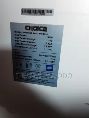 Choice Solar Panel 200w Brand New