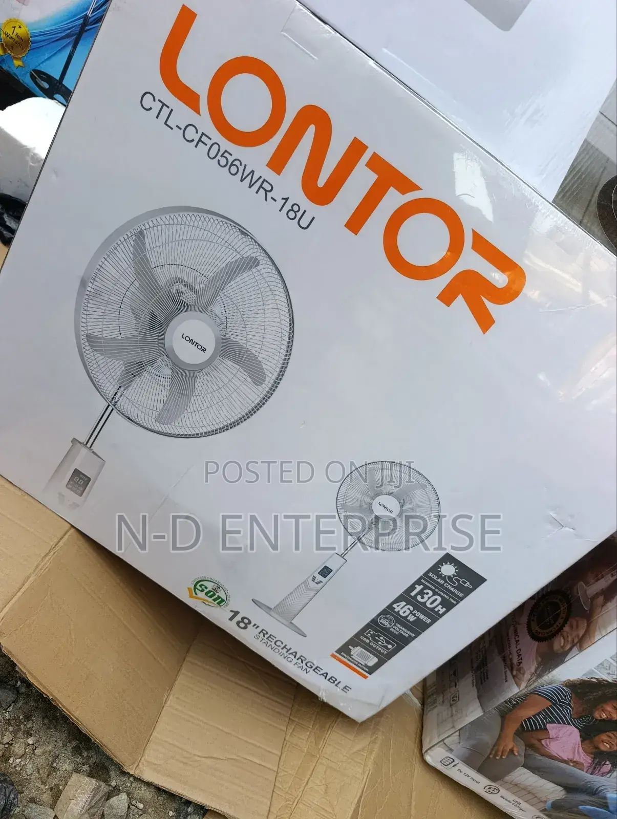 13 Hours Rechargeable Standing Fan