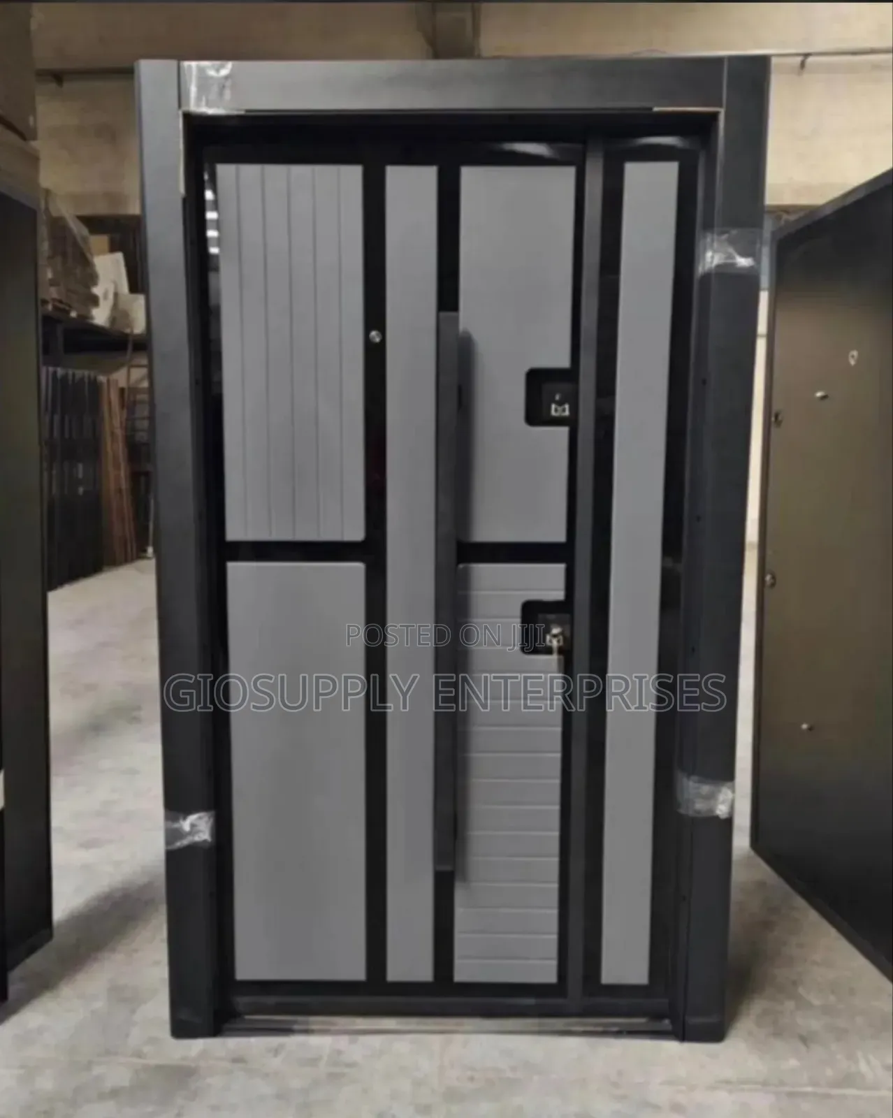Turkish Luxury Maximum Security Door With a Modern Black Gray Finish