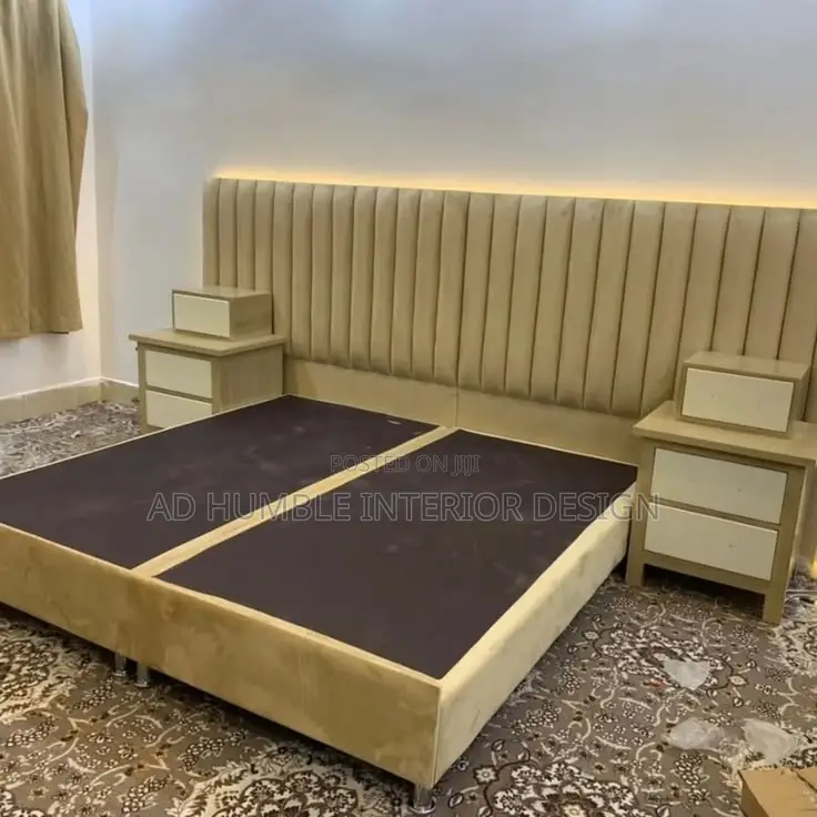 6by6 Padded Bedframe With Bedside Compartment