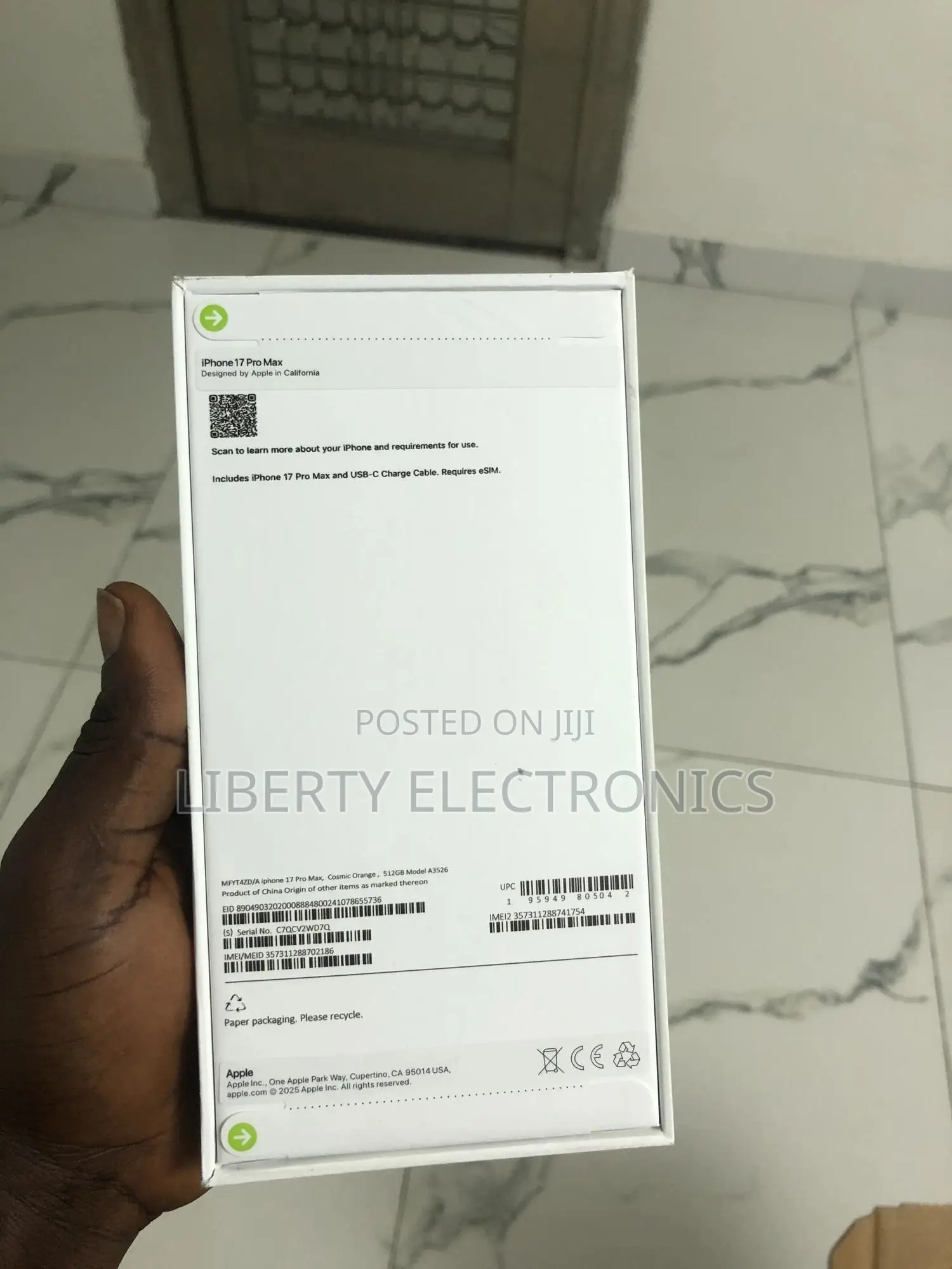 New Apple iPhone 17 Pro Max 512 GB Orange