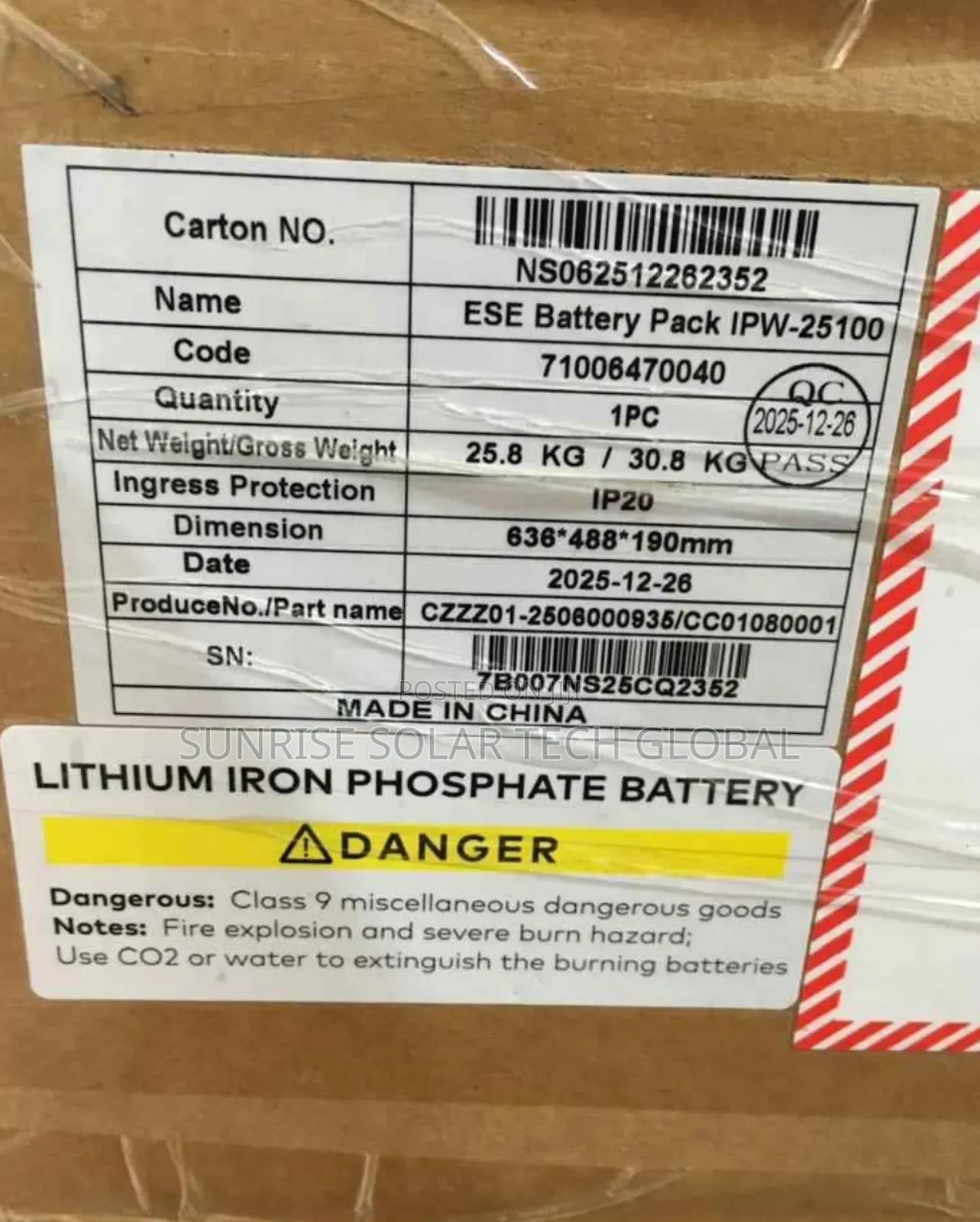 2.5kwh Itel Lithium Battery 24v