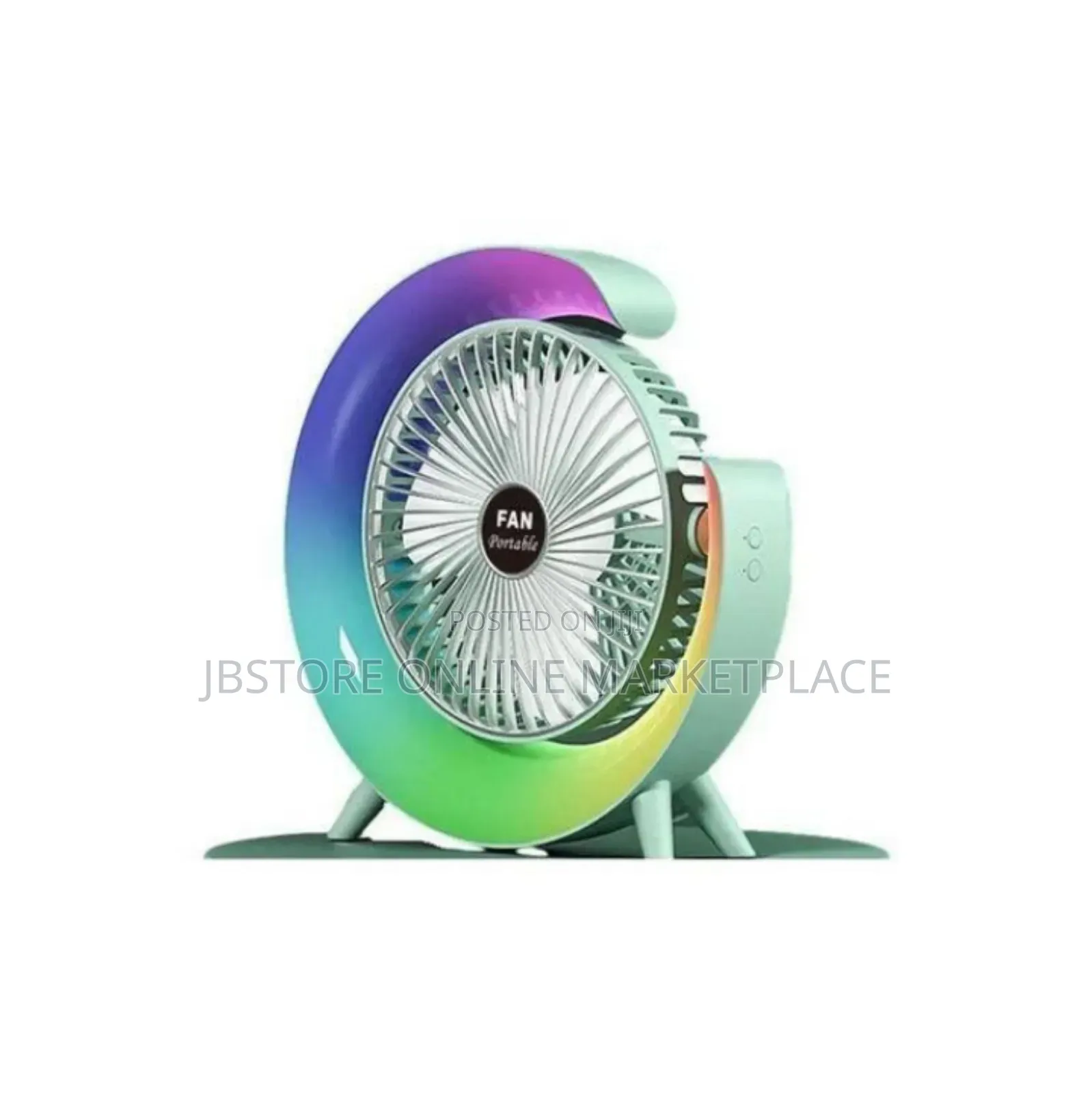Colorful Desktop Fan With Led Lighting