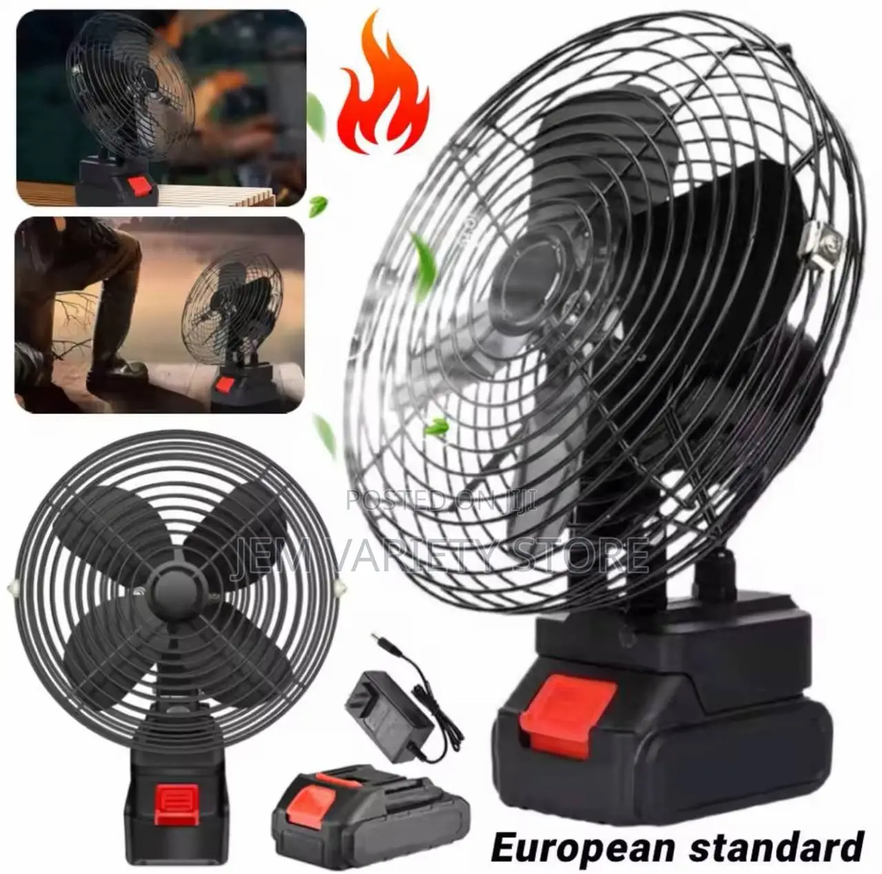 Lithium Rechargeable Fan( 2 Batteries)