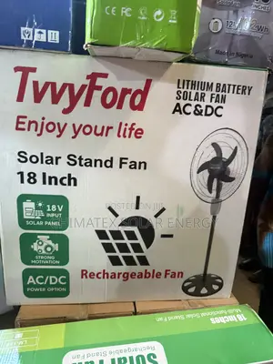 Twyford Solar Stand Fan 18 Inch (Rechargeable, Ac/Dc) Affordable