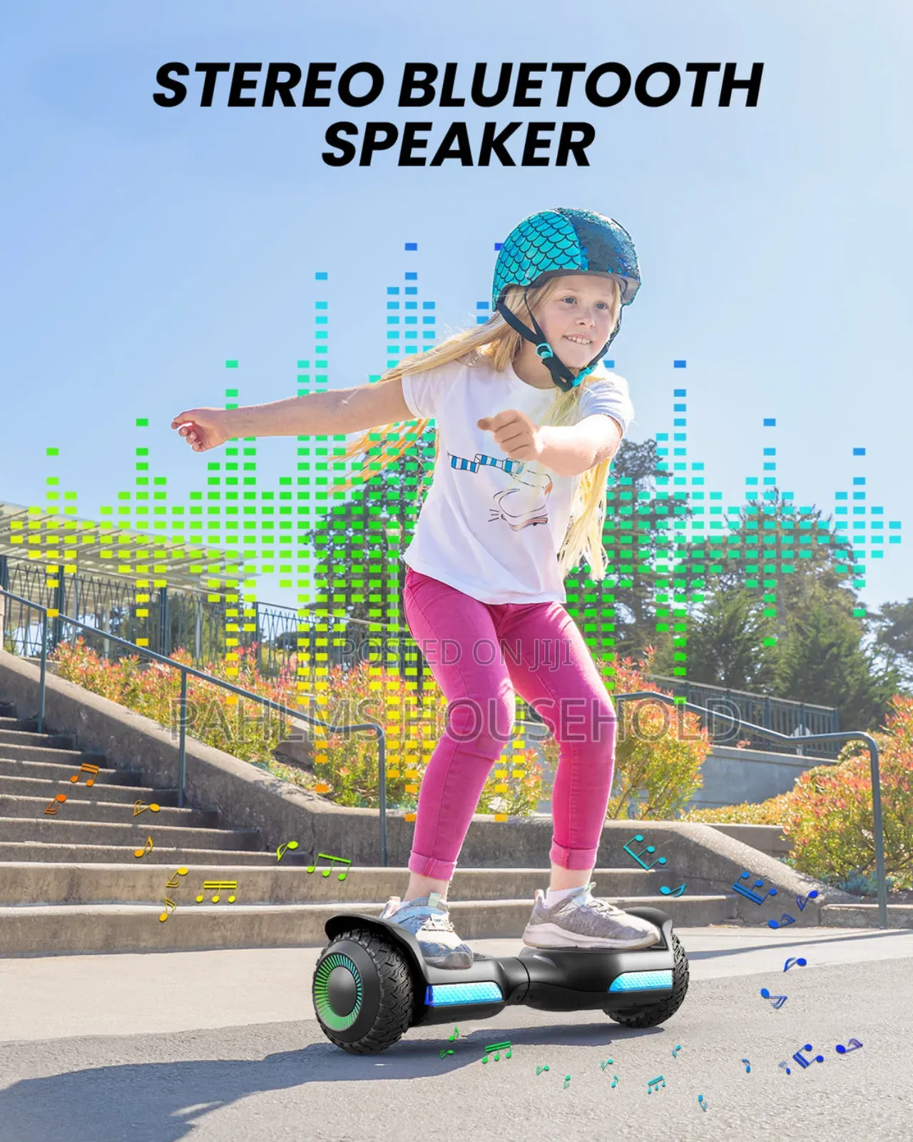 All Terrain Self Balancing Scooter With Led Lights Bluetooth
