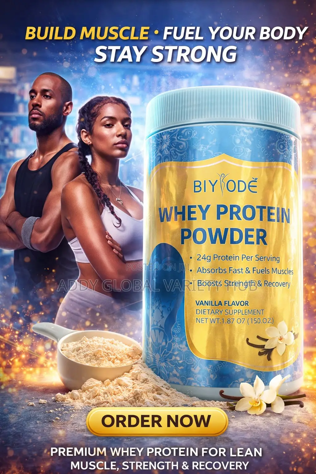 Biyode Whey Protein Powder 500mg (3x Effective)