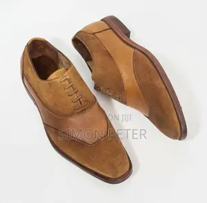 Classic Tan Suede and Leather Oxford Shoes