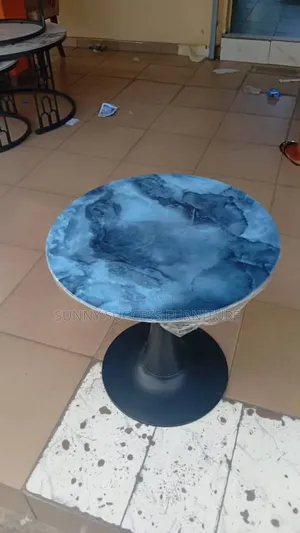Blue Color Round Side Stool