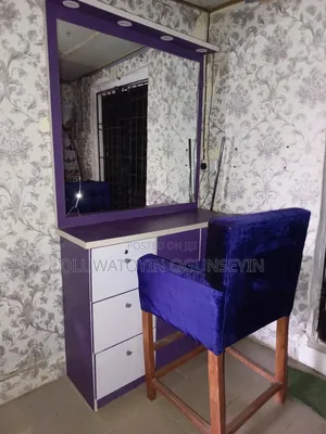 Makeup Table, Mirror and Chair