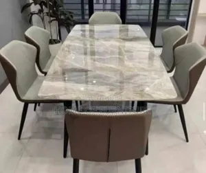 6 Seater Marble Table Top Dining Sets