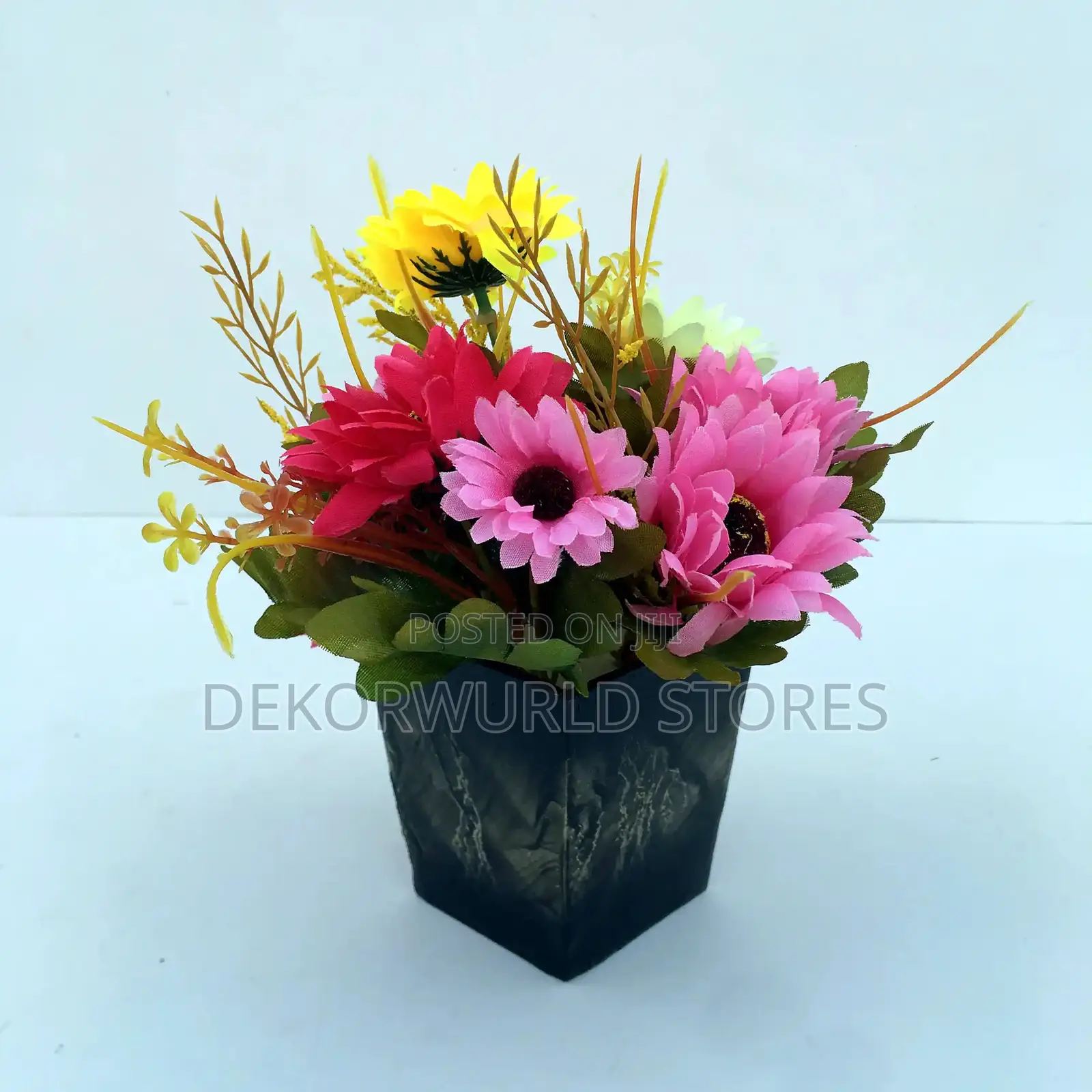 Tiny Wooden Vases With Carnation Flowers