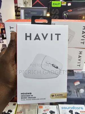 Havit Ms45wb Ergonomic Bluetooth Mouse Bionic Snail Design
