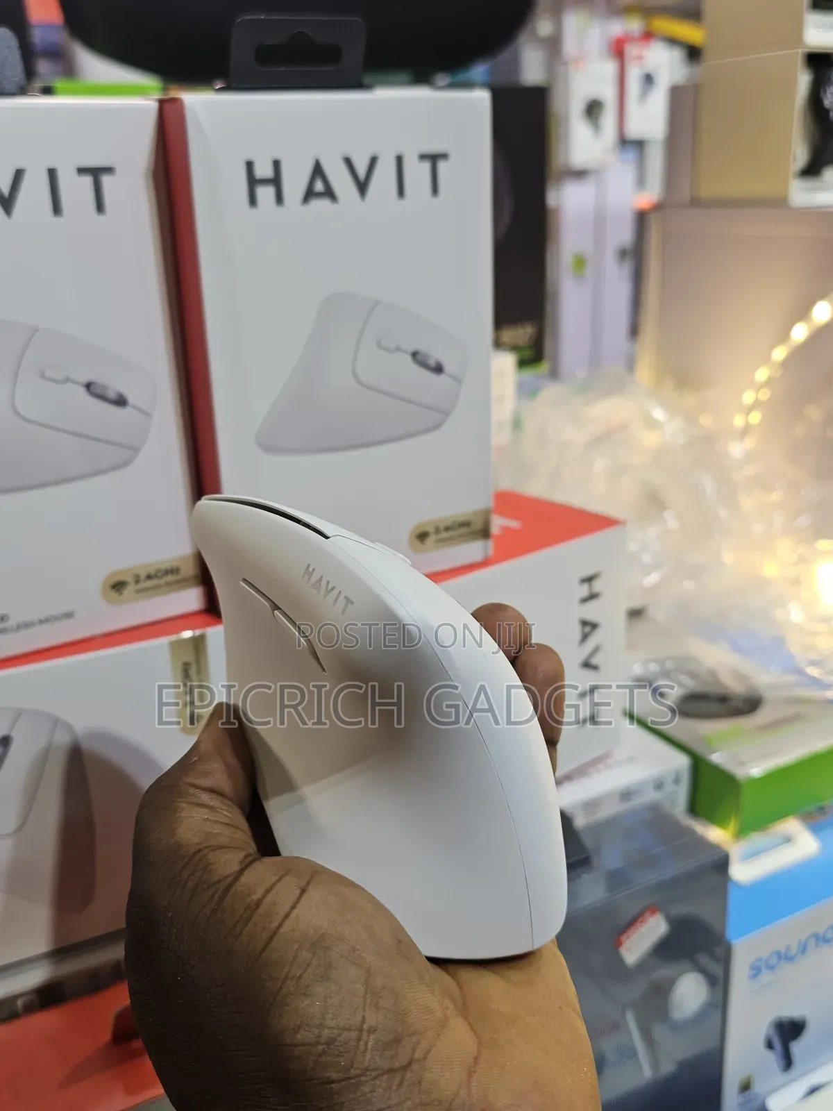 Havit Ms45wb Ergonomic Bluetooth Mouse Bionic Snail Design