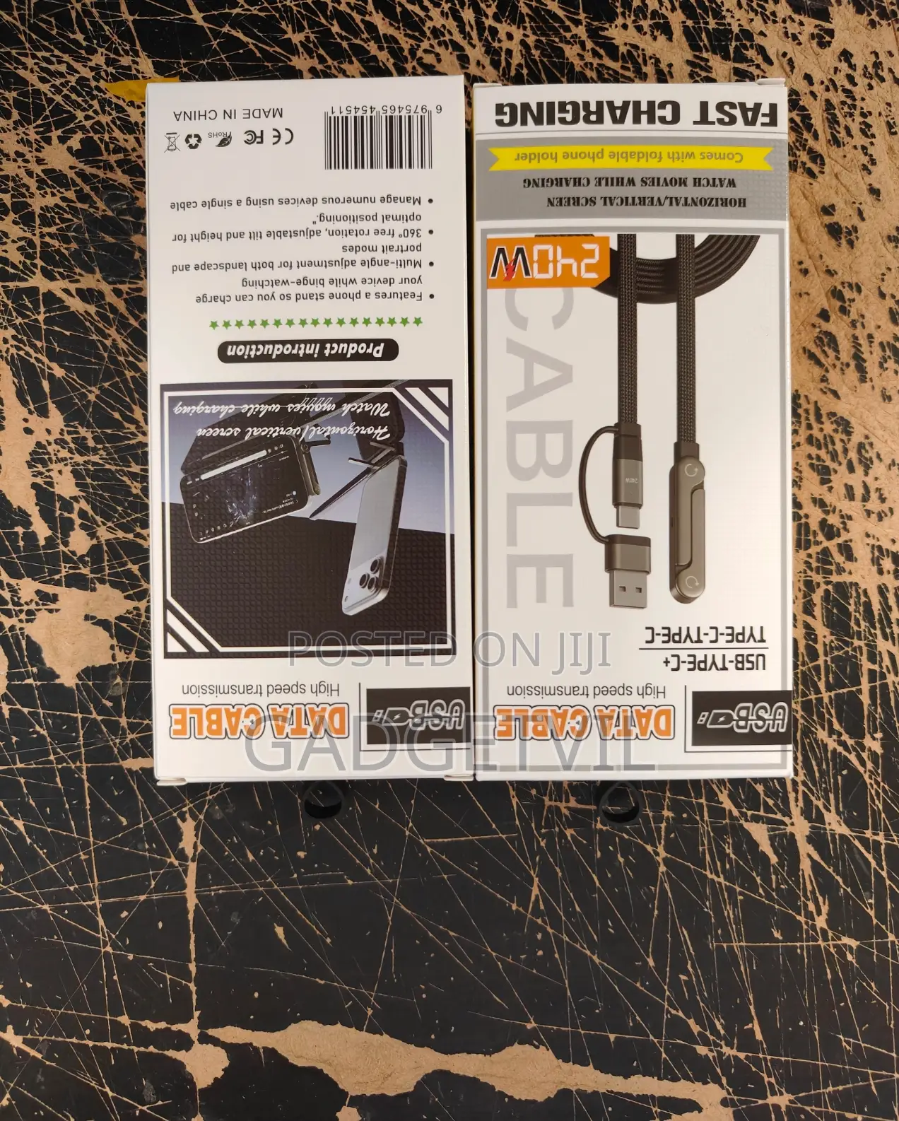 240w Foldable Kickstand Braided Type C Cable