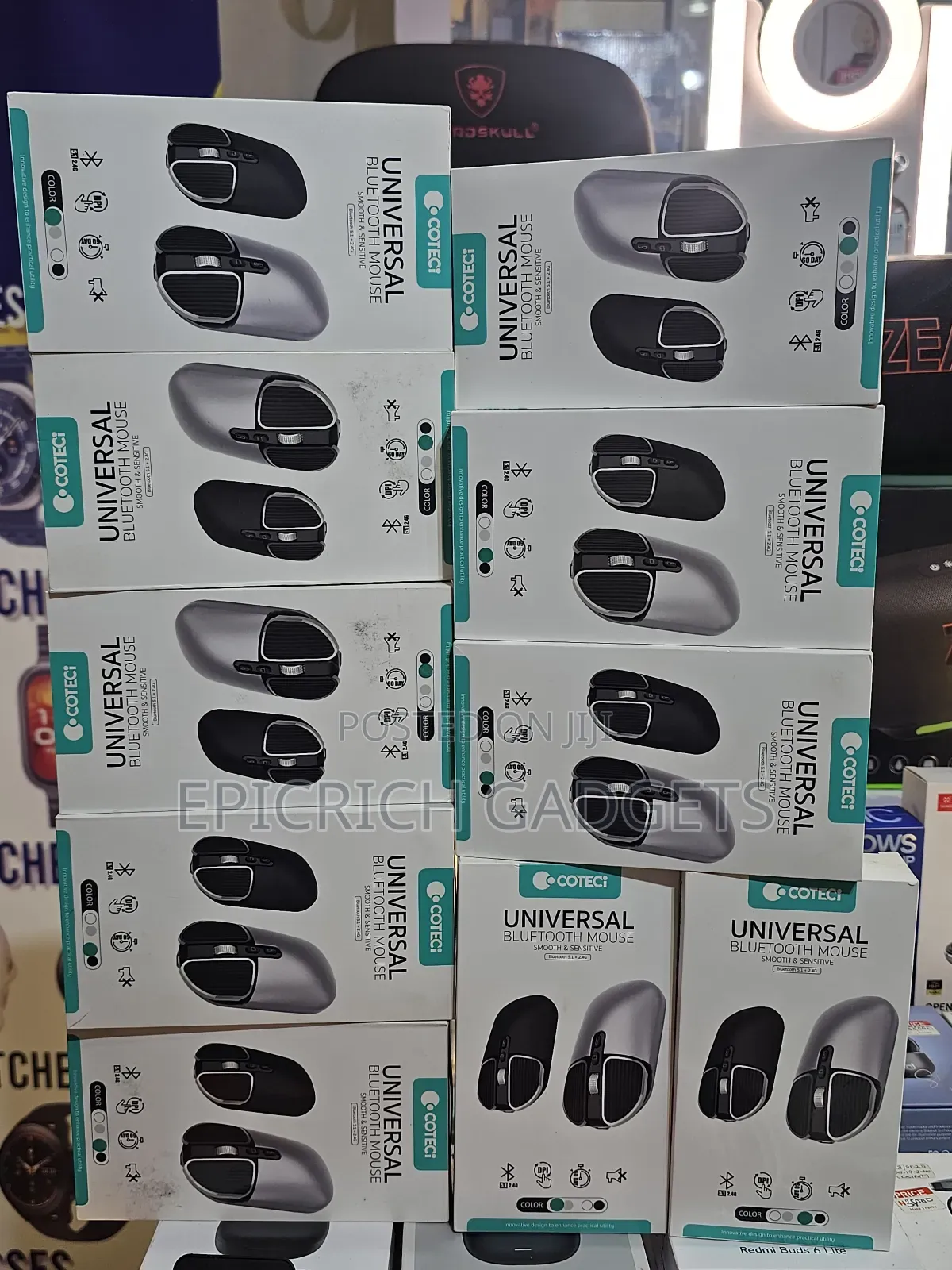 Coteci Universal Bluetooth Mouse Rechargeable Dual Mode