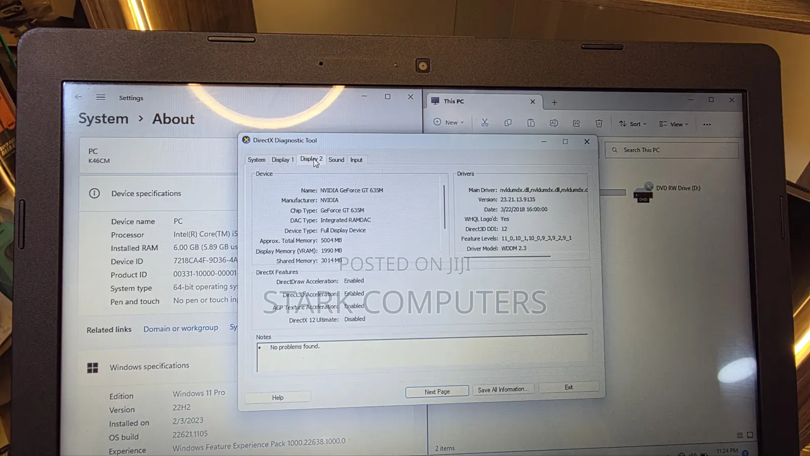 Laptop Asus K46CM 6GB Intel Core i5 HDD 500GB