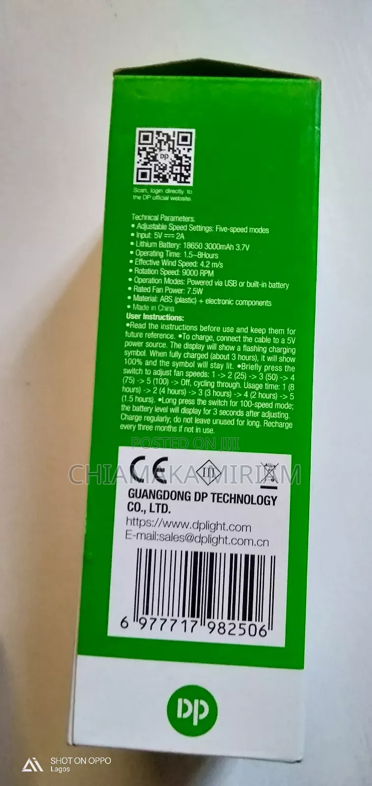 Rechargeable Handheld Fan