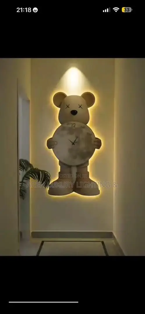 Home Decor Wall Clock Large Light Painting Clock Fashionable Interior