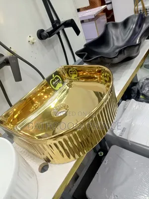 Gold Semi Circle Countertop Basin
