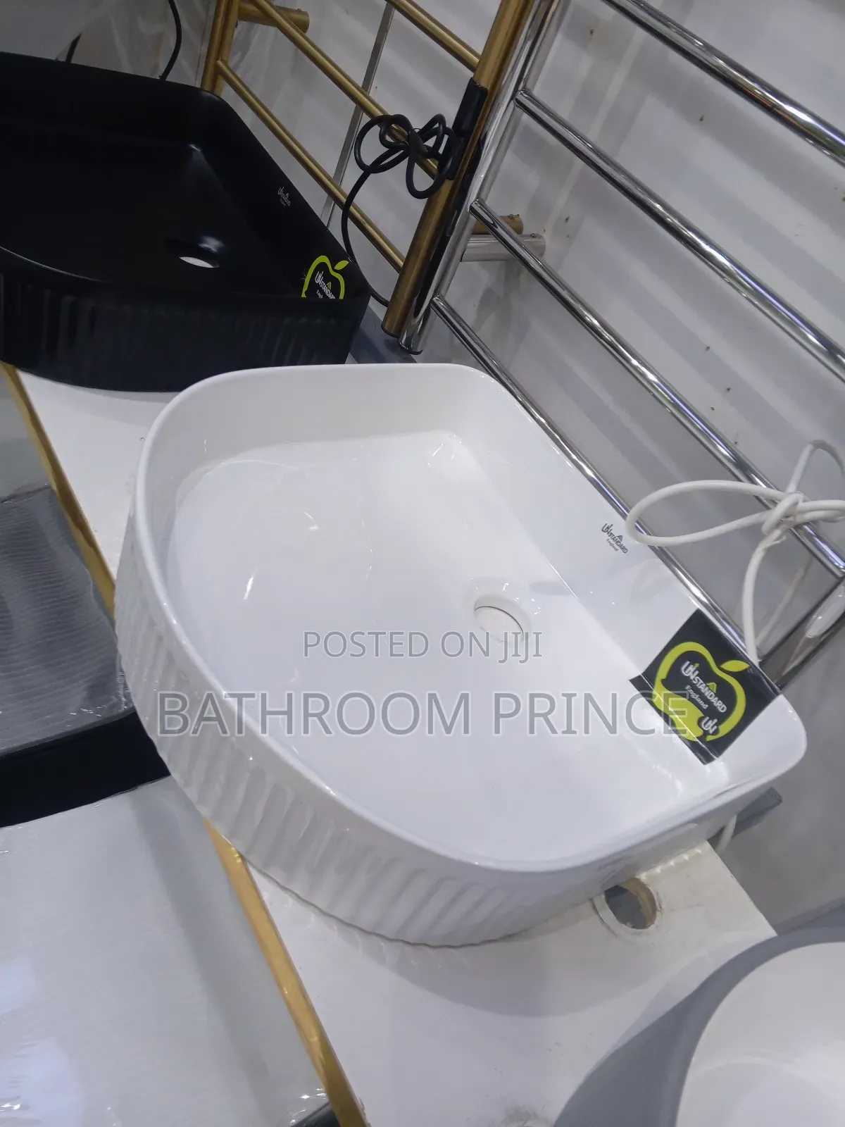 White Semicircle Countertop Basin