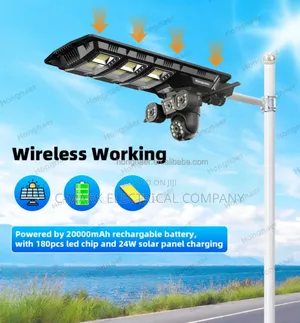 3 In1 V380 Pro Outdoor Integrated Ai Solar Security Light 3 Lens Camer